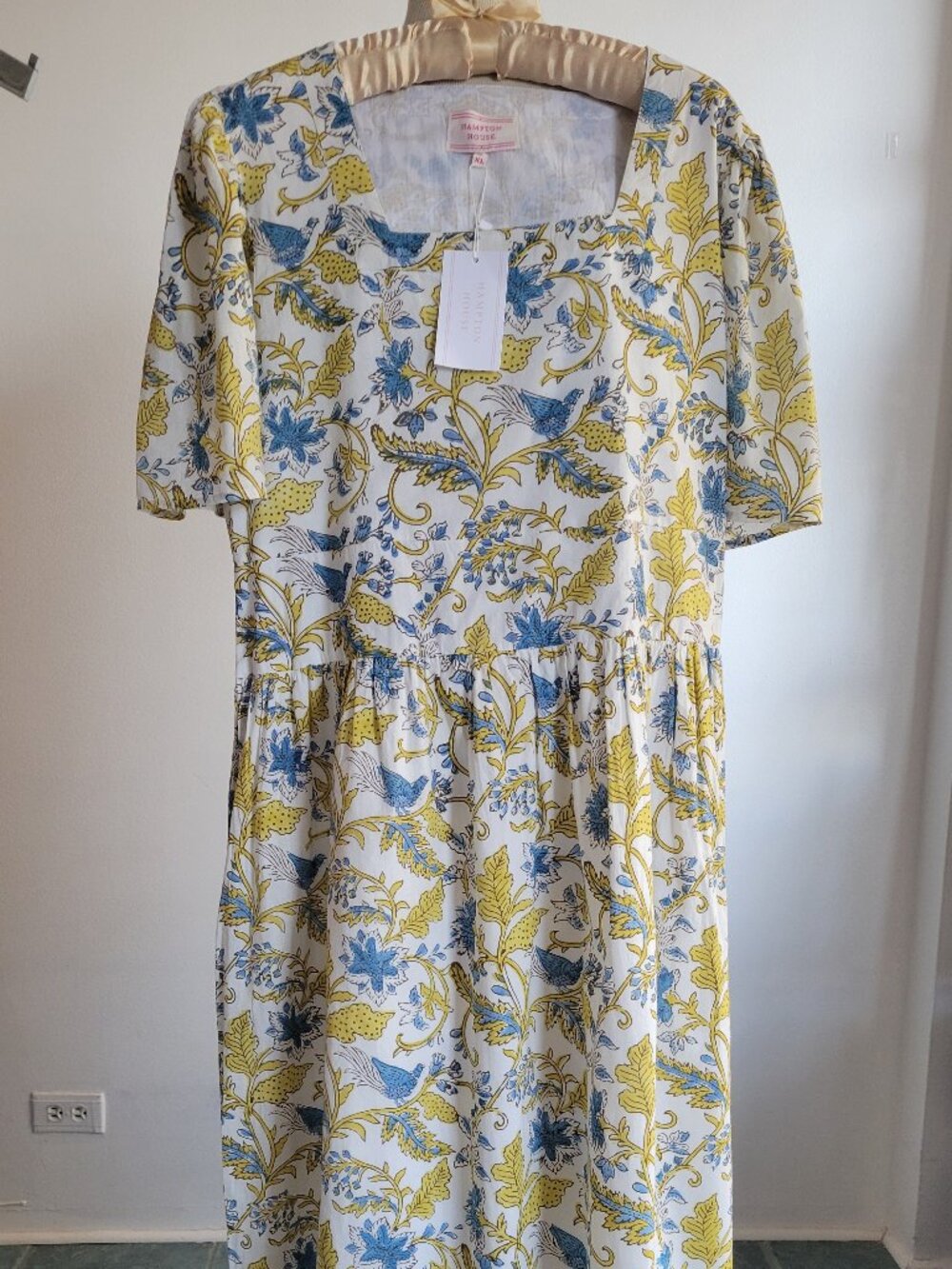 Hampton House Yellow Holt Floral Maxi Dress (Size: XL)